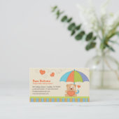 Bloßes Unterseiten-Baby arbeitet Visitenkarten um Visitenkarte (Stehend Vorderseite)