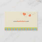 Bloßes Unterseiten-Baby arbeitet Visitenkarten um Visitenkarte (Rückseite)