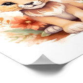 Blossom Adorned Lion Cub Kinderzimmer Poster (Ecke)
