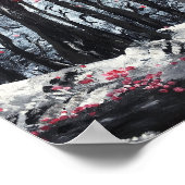 Blossom am Fluss Poster (Ecke)