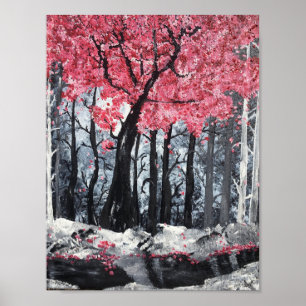 Blossom am Fluss Poster