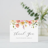 Blossom and Honey Thank You  Note Card Dankeskarte (Stehend Vorderseite)