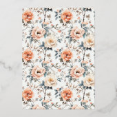 Blossom and Vow Wedding Folieneinladung (Rückseite)