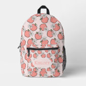Blossom & Apple Pink School Bedruckter Rucksack (Vorderseite)