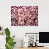 Blossom Art Pink Frühlingsbaum Blütendrucke Poster (Heimbüro)