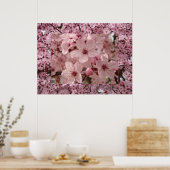 Blossom Art Pink Frühlingsbaum Blütendrucke Poster (Küche)
