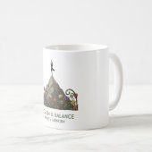 Blossom & Balance | Yoga Baumpose Frühlingsharmoni Kaffeetasse (VorderseiteRechts)