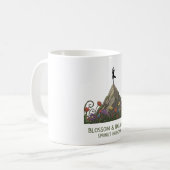 Blossom & Balance | Yoga Baumpose Frühlingsharmoni Kaffeetasse (Vorderseite Links)