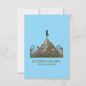 Blossom & Balance | Yoga Tree Pose Spring Harmony Dankeskarte (Rückseite)