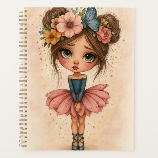 Blossom Ballerina Girl Planner Planer (Vorderseite)