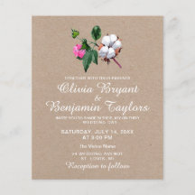 Blossom Baumwolle Blume. Rustic Nature Kraft Weddi