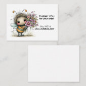 Blossom Bee Buddy Danke Mitteilungskarte (Vorne/Hinten)