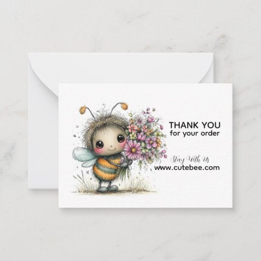 Blossom Bee Buddy Danke Mitteilungskarte (Vorderseite)