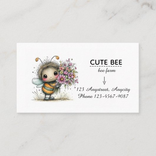 Blossom Bee Buddy Visitenkarte (Vorderseite)