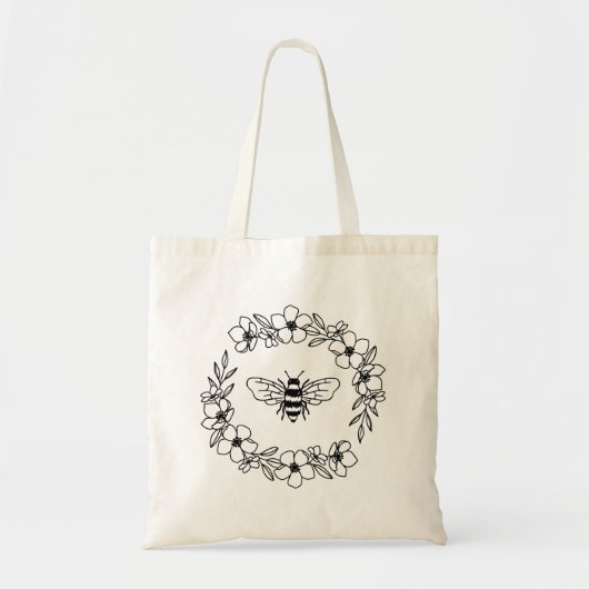 Blossom Bee Wreath Tragetasche (Vorne)