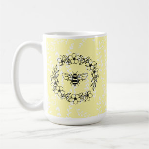 Blossom Bee Wreath Yellow Floral Kaffeetasse