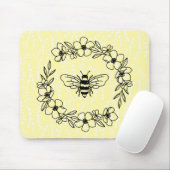 Blossom Beebenkrez Yellow Floral Mouse Pad Mousepad (Mit Mouse)