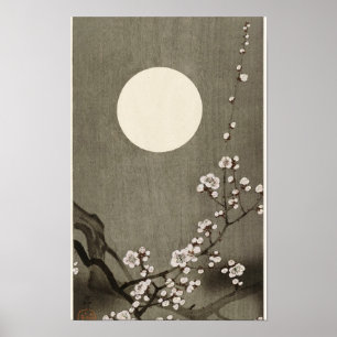 Blossom bei Vollmond (1900-1936) von Ohara Koson Poster