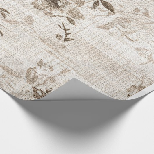 Blossom Beige Geschenkwrap Geschenkpapier (Ecke)