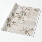 Blossom Beige Geschenkwrap Geschenkpapier (Ungerollt)