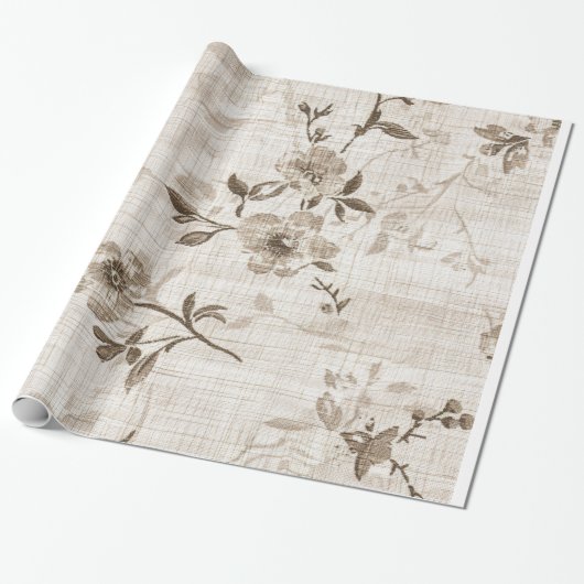 Blossom Beige Geschenkwrap Geschenkpapier (Ungerollt)
