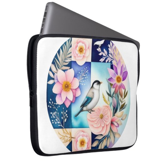 Blossom & Bird  Laptopschutzhülle (Vorne Rechts)