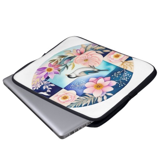 Blossom & Bird  Laptopschutzhülle (Vorne Knopf)