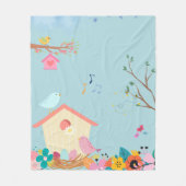 Blossom Birdhouse Fleece Blanket (Vorderseite)