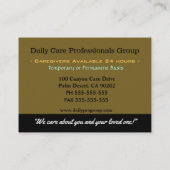 Blossom Bliss Karegier Beruflich Visitenkarte (Rückseite)