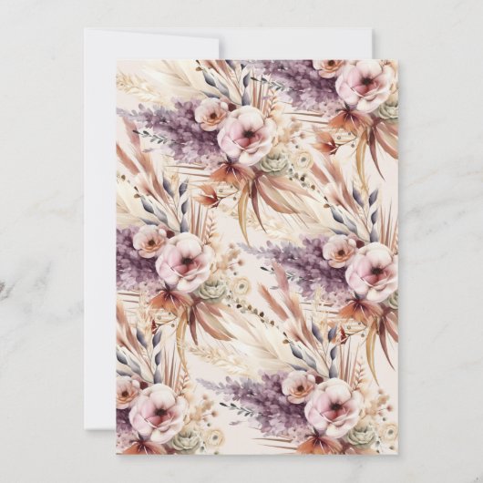 Blossom Bliss Kinderdusche Einladung (Rückseite)