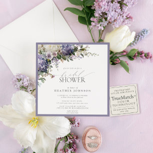 Blossom & Bliss Lavendel-Blumen-Brautjungfern-Ei Einladung