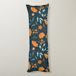 Blossom Bliss Orangefarbenes Kissen