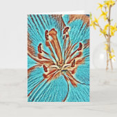 Blossom Blume bemalt Tapisserie Art Note Card Karte (Gelbe Blume)