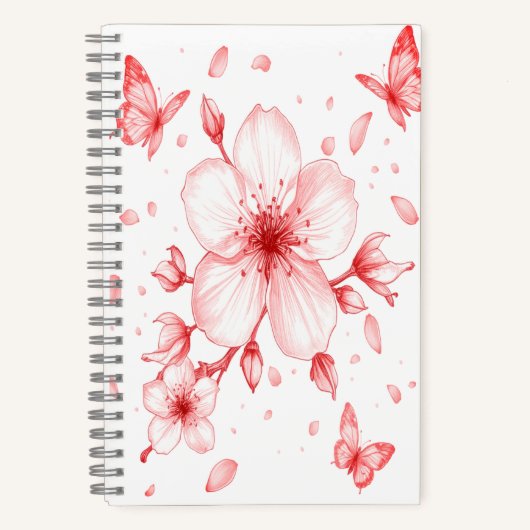 Blossom Blume Notebook Bloom Inspiriert Journal Notizblock (Vorderseite)