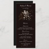 Blossom Blume Vignette Wedding Menu Card Menükarte (Vorne/Hinten)