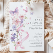 Blossom & Bow Butterfly Babydusche Einladung