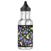 Blossom Breeze Blush Pink Blooms Lavendel Blau Edelstahlflasche (Rechts)