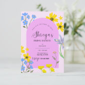 Blossom Bride Floral Bridal Dusche Einladung (Stehend Vorderseite)