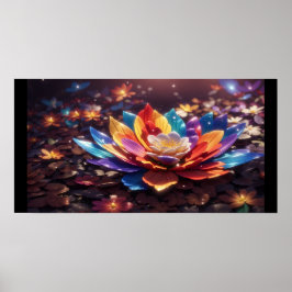 "Blossom Brilliant Rainbow Blume Poster" Poster