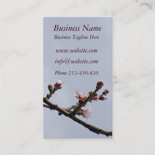 Blossom Buds Business Card Visitenkarte (Vorderseite)
