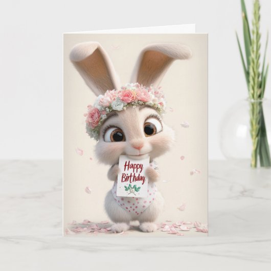 Blossom Bun Geburtstagswünsche Karte (Vorderseite)