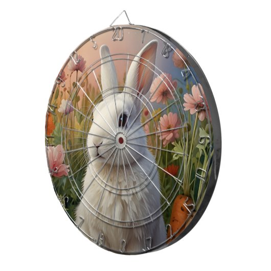 Blossom Bunny & Carrot Patch Dart Board Dartscheibe (Vorderseite rechts)