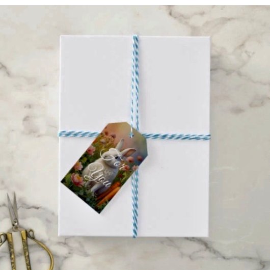 Blossom Bunny & Carrot Patch Geschenkanhänger