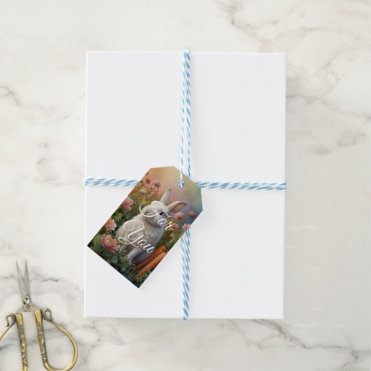 Blossom Bunny & Carrot Patch Geschenkanhänger (Mit Garn)