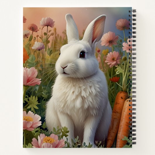 Blossom Bunny & Carrot Patch Notebook Notizblock (Rückseite)