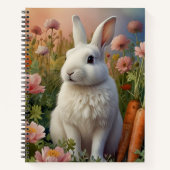 Blossom Bunny & Carrot Patch Notebook Notizblock (Vorderseite)