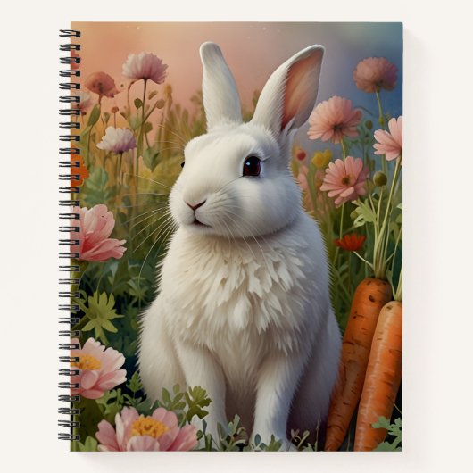 Blossom Bunny & Carrot Patch Notebook Notizblock (Vorderseite)