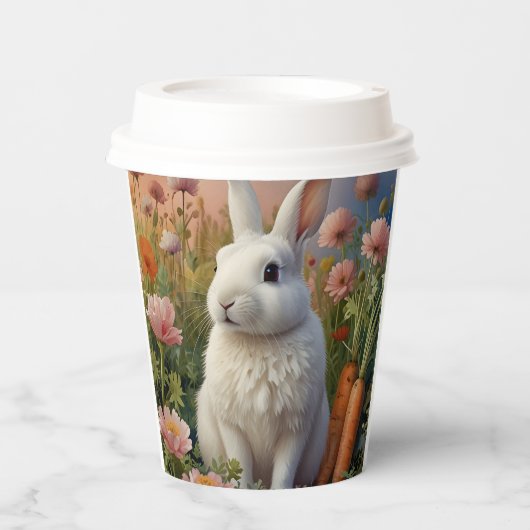 Blossom Bunny & Carrot Patch Paper Cup Pappbecher (Vorderseite)
