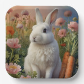 Blossom Bunny & Carrot Patch Papier-Teller Pappteller (Vorderseite)