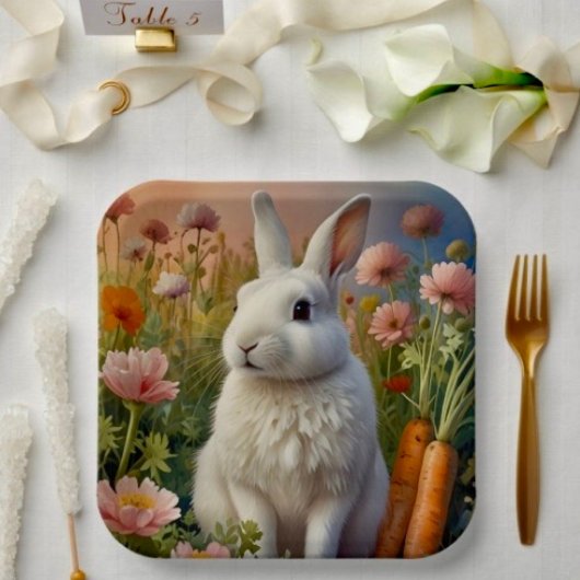 Blossom Bunny & Carrot Patch Papier-Teller Pappteller